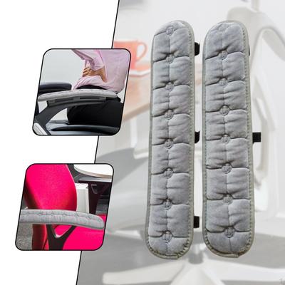 2 Pieces Chair Armrest Pad Office Cushion Elbow Support Arm Rest Velvet Material