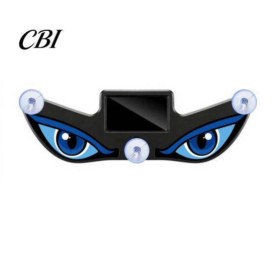 Energy Saving Car Decorations LED Warning Light with Animated Devil Eyes Shape, Solar Powered/Type-C Eye Led Accessories Charging Windshield