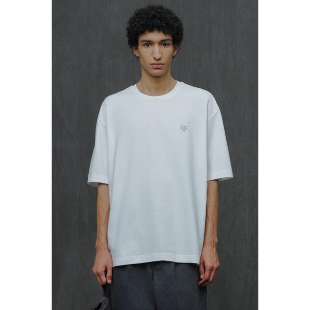 Customellow Weißes Basic Halbarm-T-Shirt cqTam25411whx