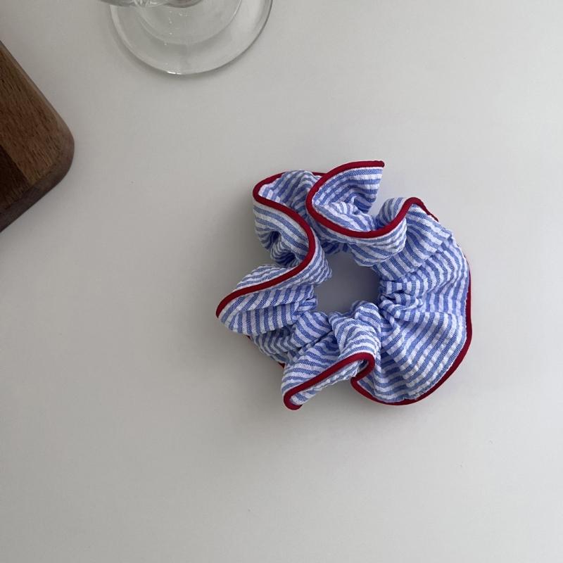 Gestreiftes Muster Haarseil Haarknoten Scrunchies Elastisches Haarseil Großer Haar-Scrunchy Stirnbänder Damenaccessoires
