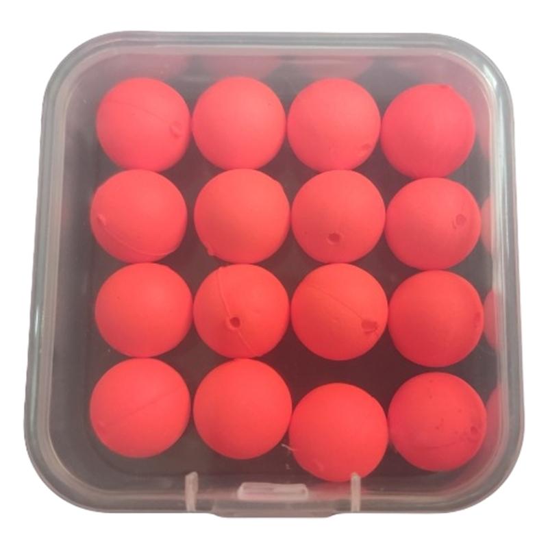 16Pcs Fishing Float Round Fly Fishing Bobber Float Beads Fishing Bobber Fishing Float Bobbers Strikes Indicators Set красный