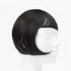 Natural Side Bangs, Front Crown Wig, High-heat Fiber Top Cover