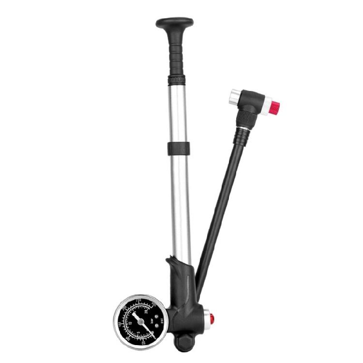 Small Pumps Inflator Portable High Pressure Shock Pumps for Front Fork and Rear Suspension 300PSI Air Pumps with Gauge
