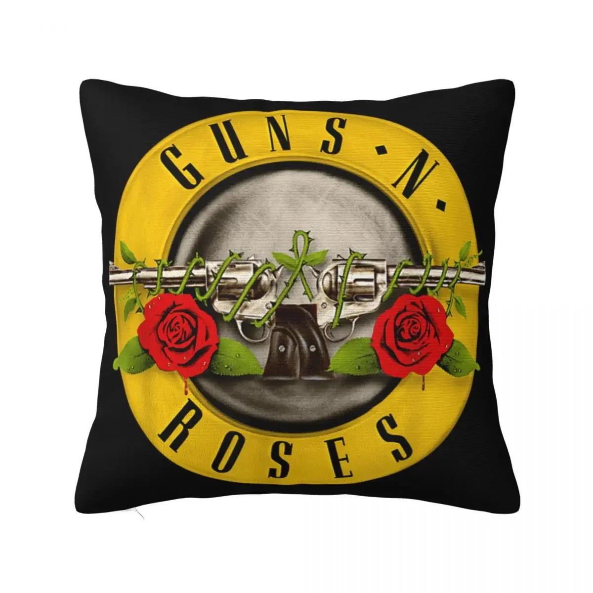 

Guns N Roses Логотип Пуля Наволочка Полиэстер Наволочка Декор Хэви-метал Наволочка Чехол для подушки Автомобиль Дропшиппинг 40x40cm бежевый