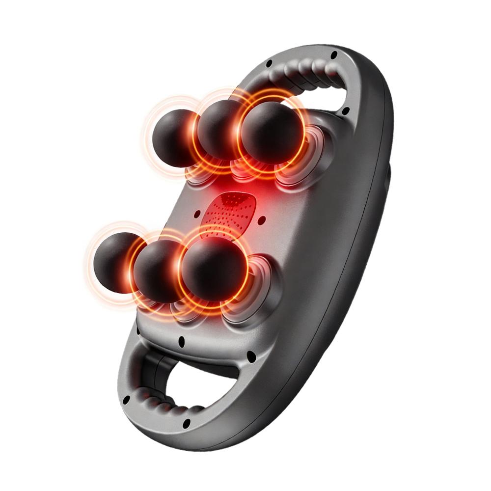 New Fascia Gun Six Heads Massage Gun Muscle Relaxation Electric Massager Relax Neck Membrane Cervical Spine Massage Instrument серебряный