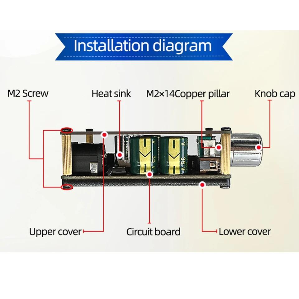 2*100W Bluetooth 5.0 Digital Power Amplifier Board AUX Speaker 2.0 CH Stereo Home Music Wireless Module Audio AMP