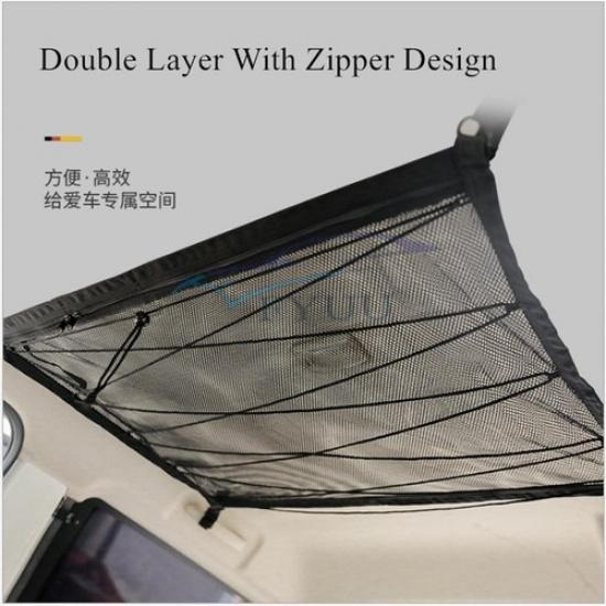 Car SUV Van Roof Ceiling Net Mesh Storage Bag Pouch Ceiling Pockets Big Capacity