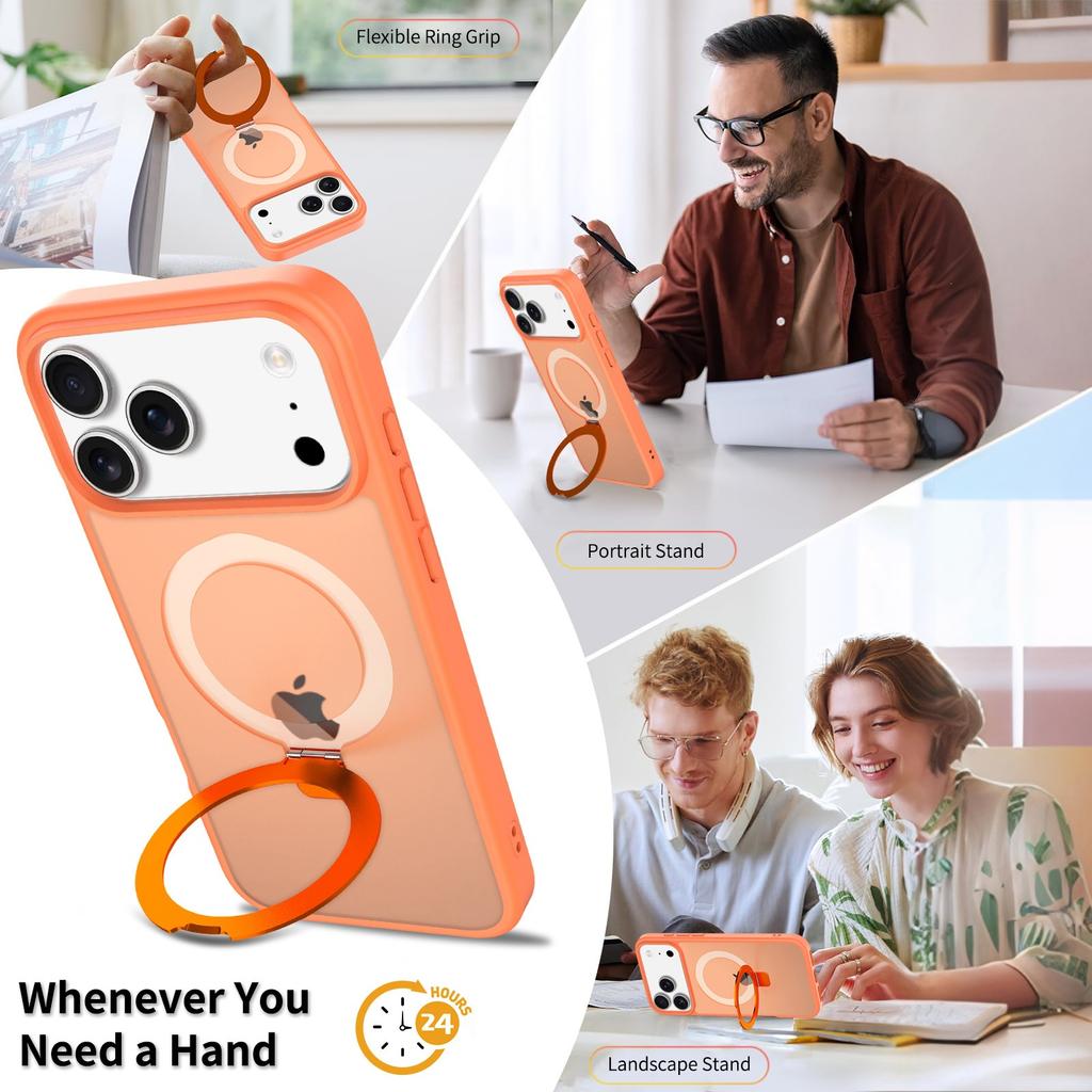 Amazon Applicable Apple 18 Pro Max Mobile Phone Case, 2-in-1 MagSafe Magnetic Bracket Wholesale Case