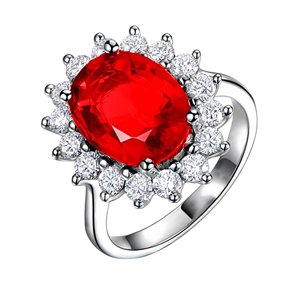 2026 Ring Opening Adjustable Inlaid Sapphire Ring Colored Gemstone Female Living Mouth Ring