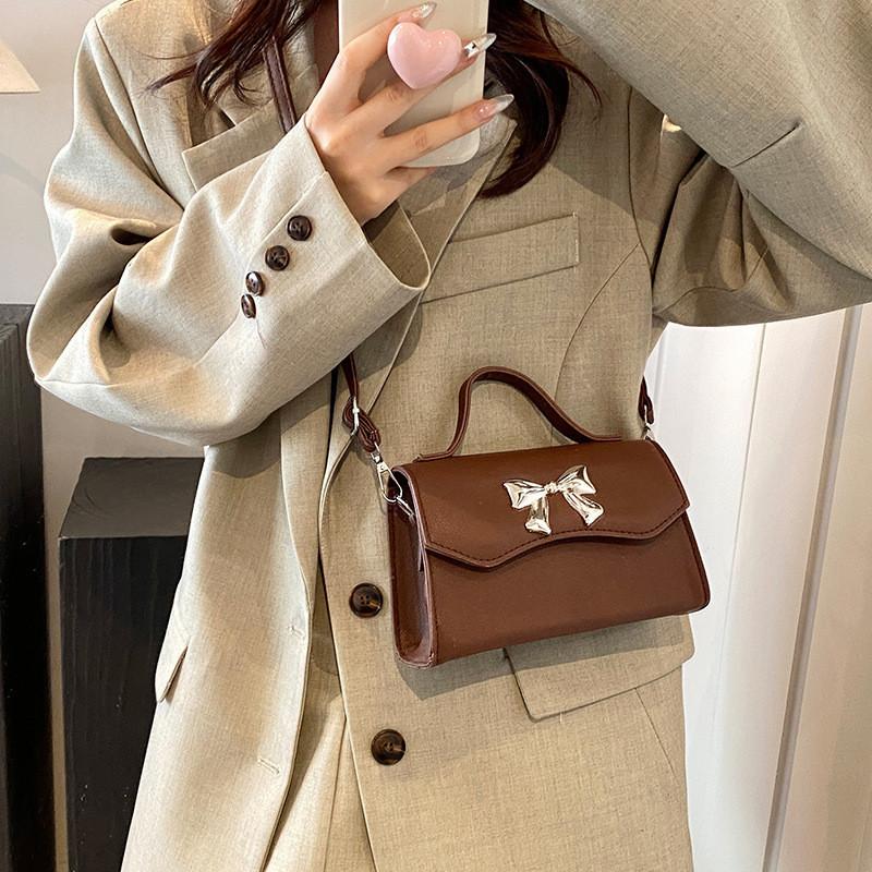 Chic Pu Leather Small Square Handbag For Women Perfect For Daily Casual Outfits