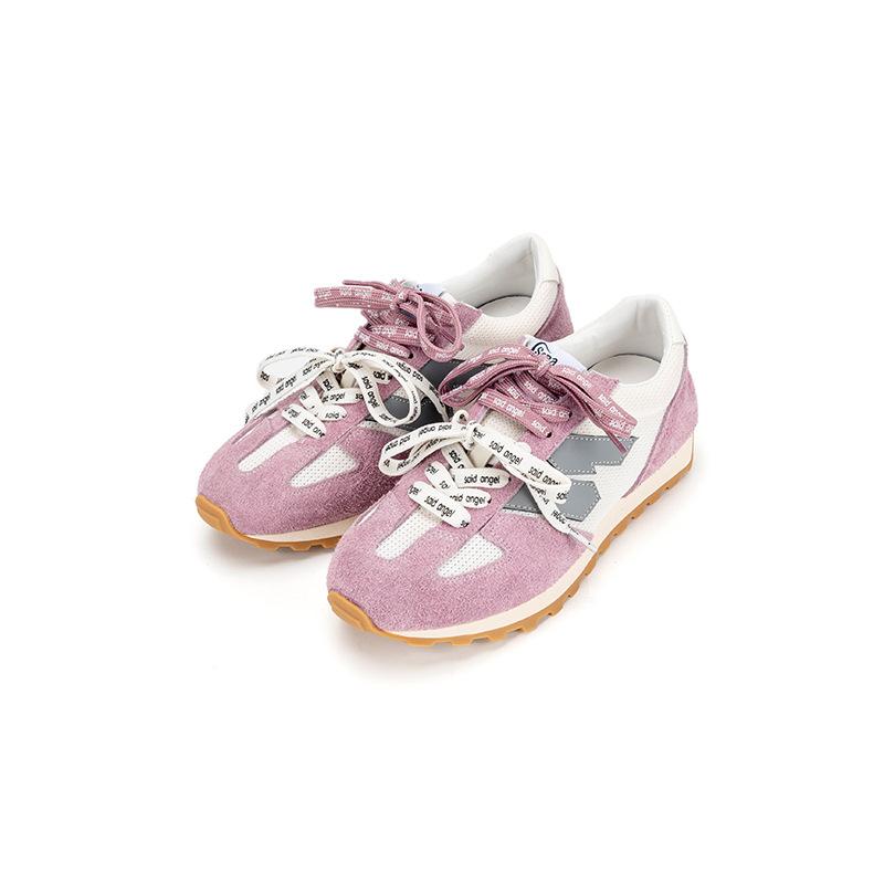 

New color matching shoelaces thick-soled women s versatile breathable mesh sports and leisure women s jogging shoes women 40 фиолетовый