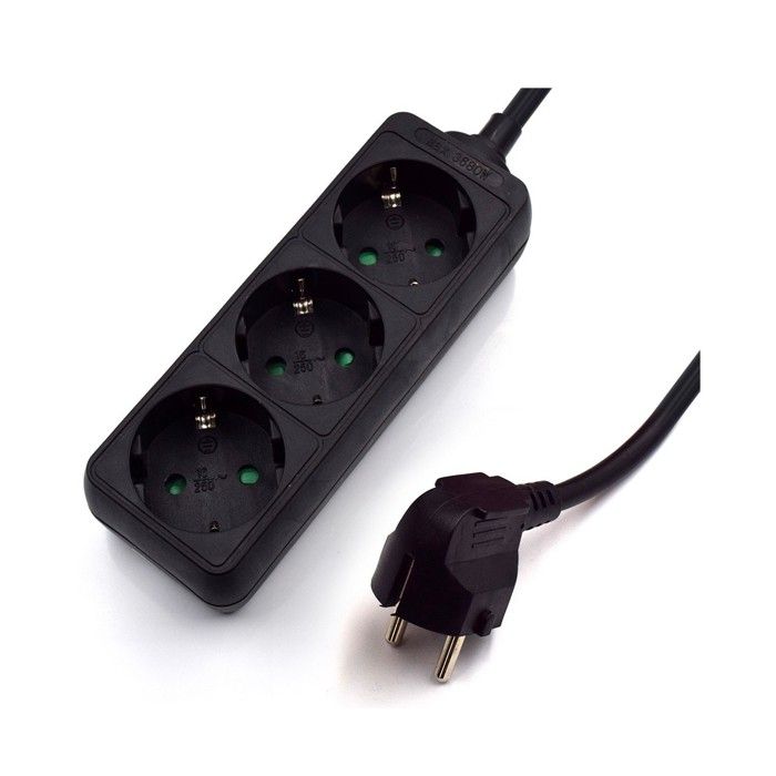 Bloc multiprise - eminent - ew3959 - coupe-circuit - 3 prises à 45° - câble 1,5 m