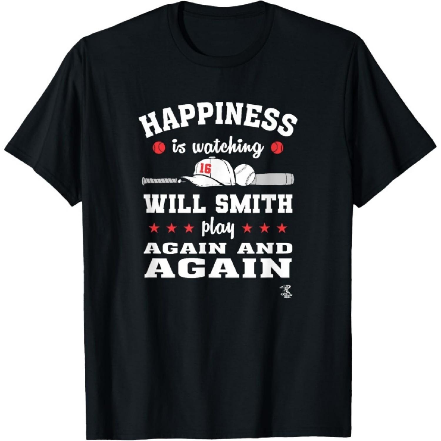 

Will Smith Happiness is Watching Gameday T-Shirt XXXXXL чорний