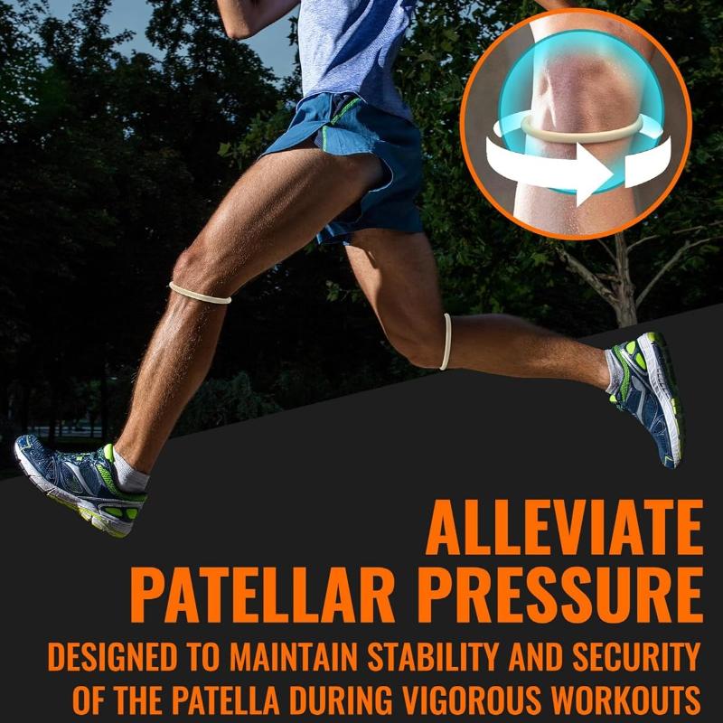 2-40PCS Knee Support Strap for Pain Relief Silicone Patella Stabilizer Band Tennis Running Brace Jumper's Knee Protector