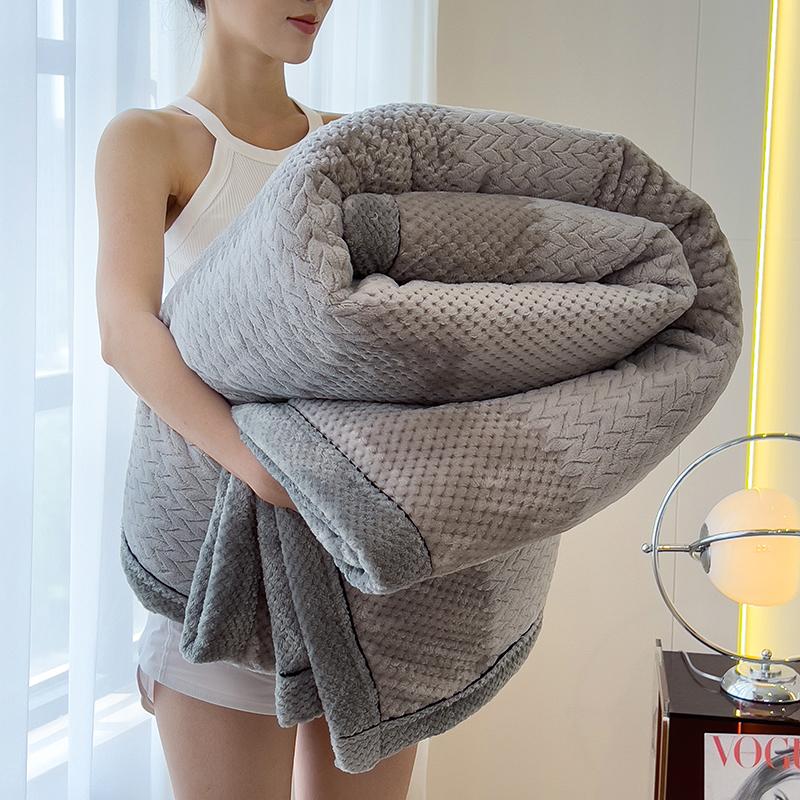 

Spring Autumn Warm Double Sided Fleece Blankets for Bed Grade A Skin-friendly Soft Throws Blanket Soft Bedroom Double Bedspread 1.0x1.5m Kid Size светло-серый