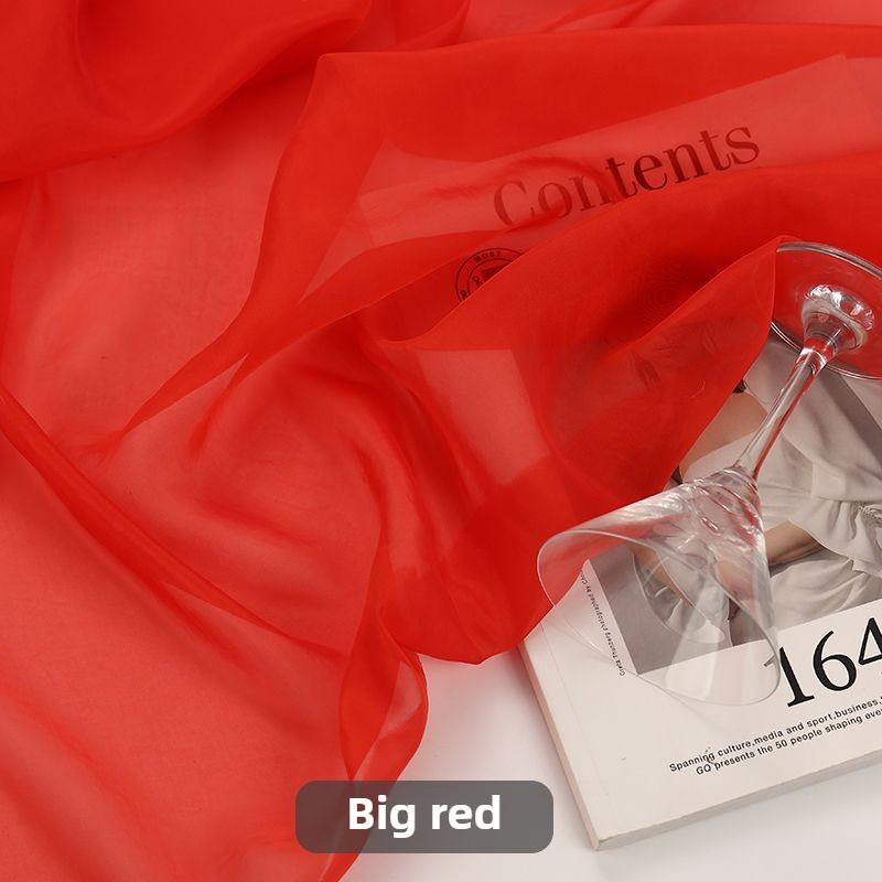 Skin-friendly Organza Fabric Per Meter for Clothes Skirts Dresses DIY Sewing Summer Translucent Soft Cloth Needlework Thin Plain