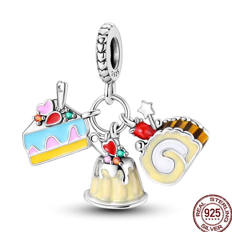 Copper Gourmet Sweets Ice Cream Soda Collection For Pan Original Bracelet Diy Jewelry Gift Birthday Anniversary