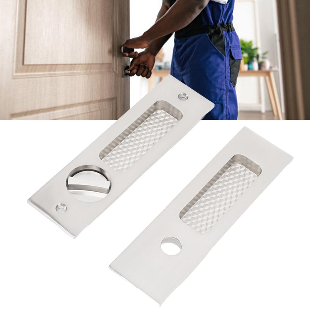 Sliding Door Mortise Lock with 2 Keys Zinc Alloy   Recessed Handle     for Wood Furniture Hardware