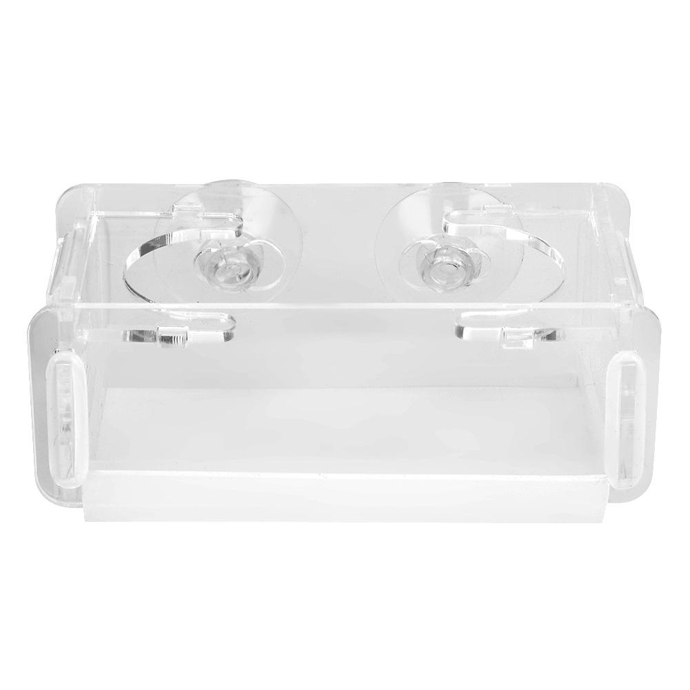 Akrylowy podajnik pokarmu dla ryb do akwarium z przyssawką Prosta instalacja