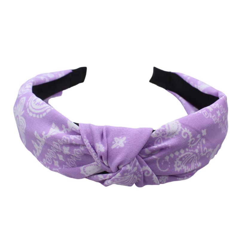 Vintage Floral Pleated Knotted Headband for Women