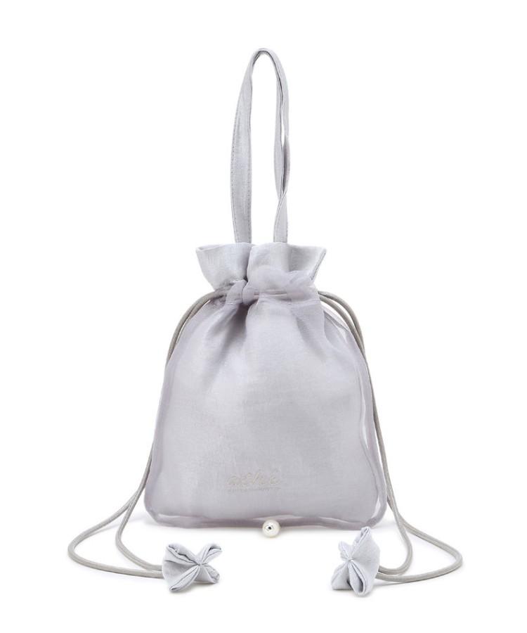 Athe Vanessabruno [Frill] Grey Frill Pouch Mini Tote Bag Aawa5E750G2