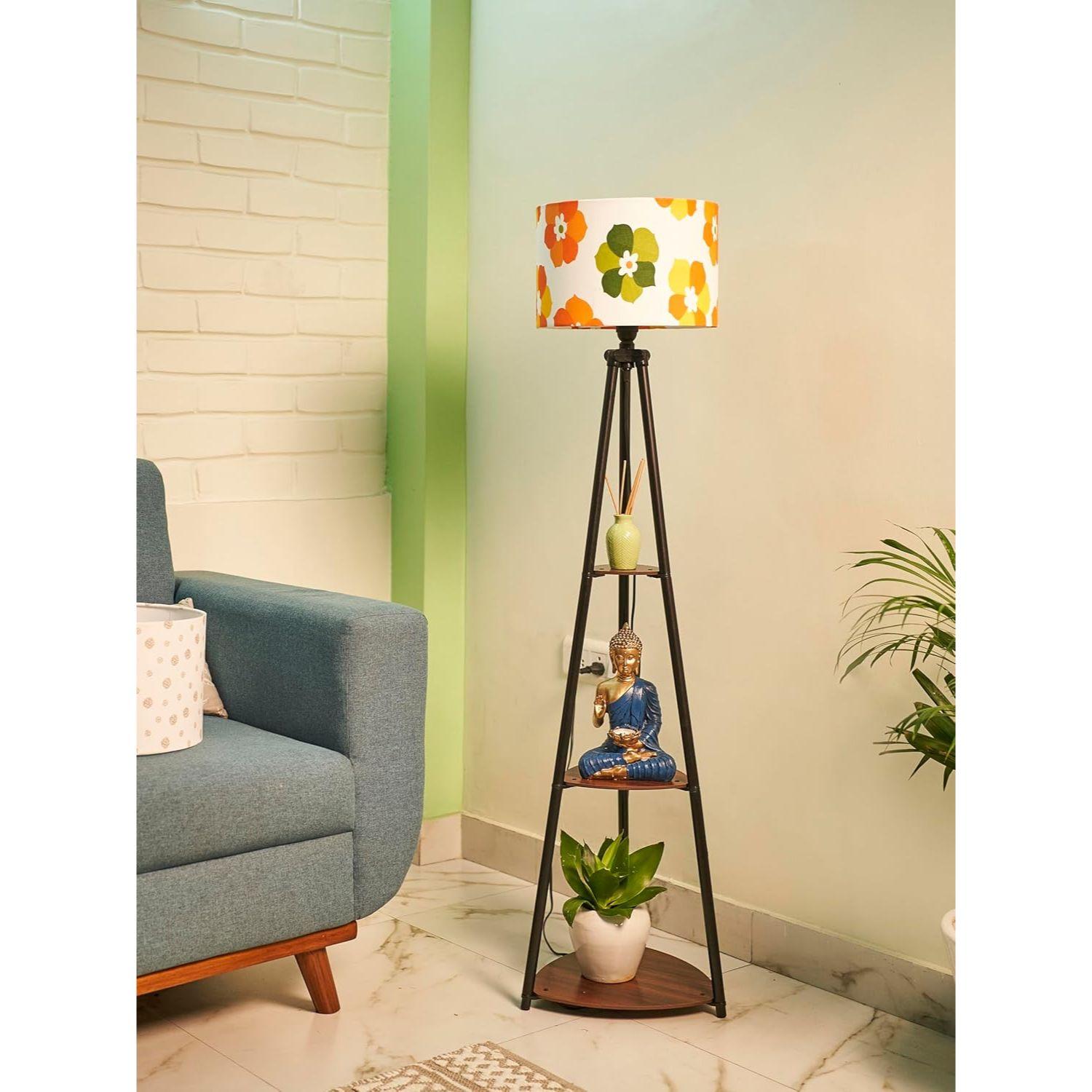 

Metal Floor Lamp with 3 Shelves (Fresh Flower)