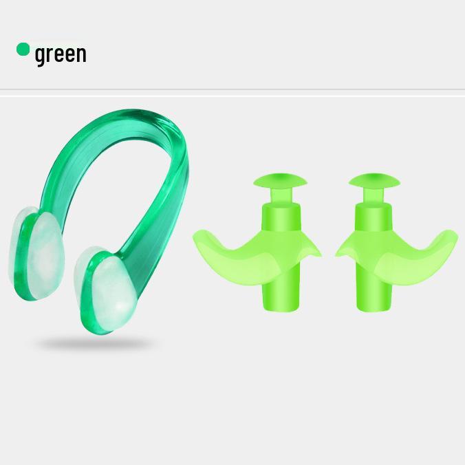 Silikon Set med Simklämma för Näsan & Öronproppar - Vattenskydd, 4 Färger