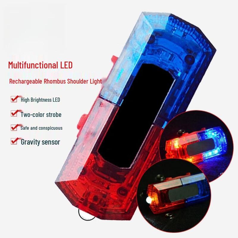 Rechargeable LED Shoulder Warning Strobe Light
