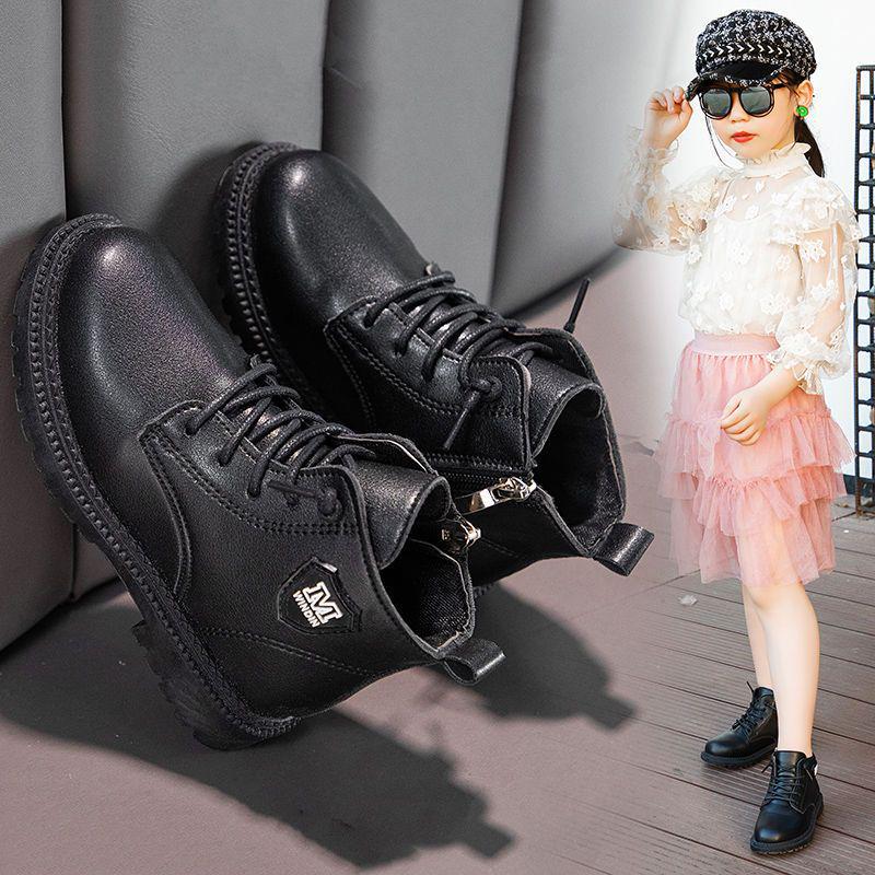 Girls' Stylish 2021 Catwalk Ankle Boots - Black Spring & Autumn