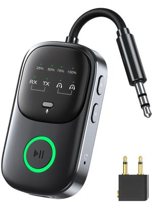 Bluetooth Transmitter Supports Both Receive and LED Simultaneous Connection of Two 18 Hours of Continuous Low Suitable for and Home TELEC Certified