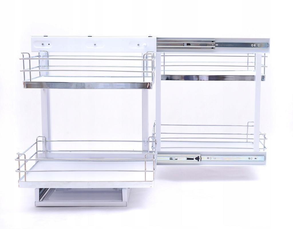 Magic Corner Double-Sided Full Bottom White Drawer