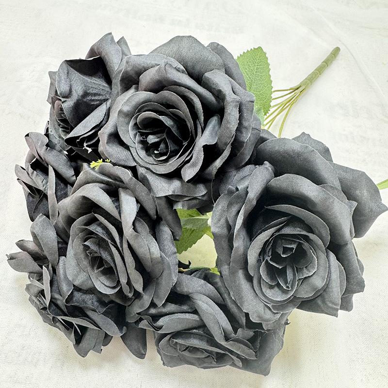 Artificial Flowers Home Wedding Decoration Mei Kai 7 Head Large Horn Rose