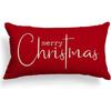 Rectangle Christmas Pillow Cover Linen Cloth Decorative Pillow Cover  Christmas Decor