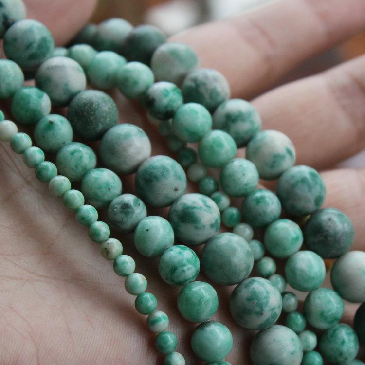 Natural Qinghai Jadeite Round Beads 6-8-10mm for Handmade Jewelry DIY 6mm strand