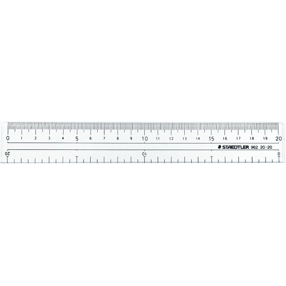 Staedtler linear ruler with scales on both sides, 20cm
