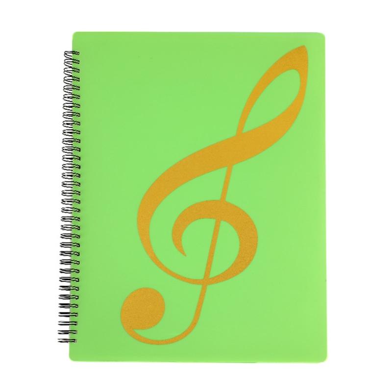 File Folder Waterproof Spiral-bound Sheet Music Binder 10 13 Inches 20 Sleeves Double Sided for Violinist Pianists