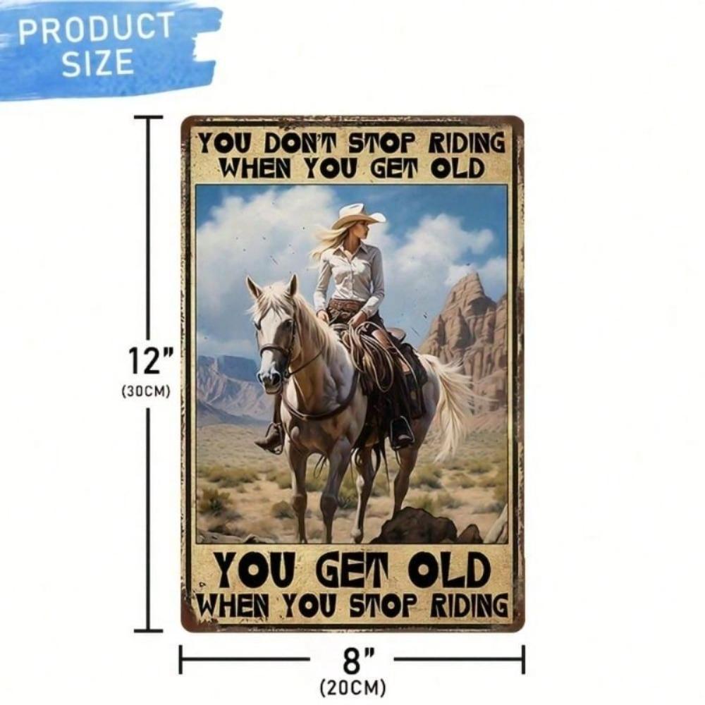 Retro Rectangular Metal Sign 20x30cm for Home Garden Decor