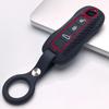 Key Cover for Porsche Cayenne Macan Panamera Boxster Taycan 718 911 Cayman with Keychain Anti-Scratch Guard Shockproof Protection Soft Grip Texture