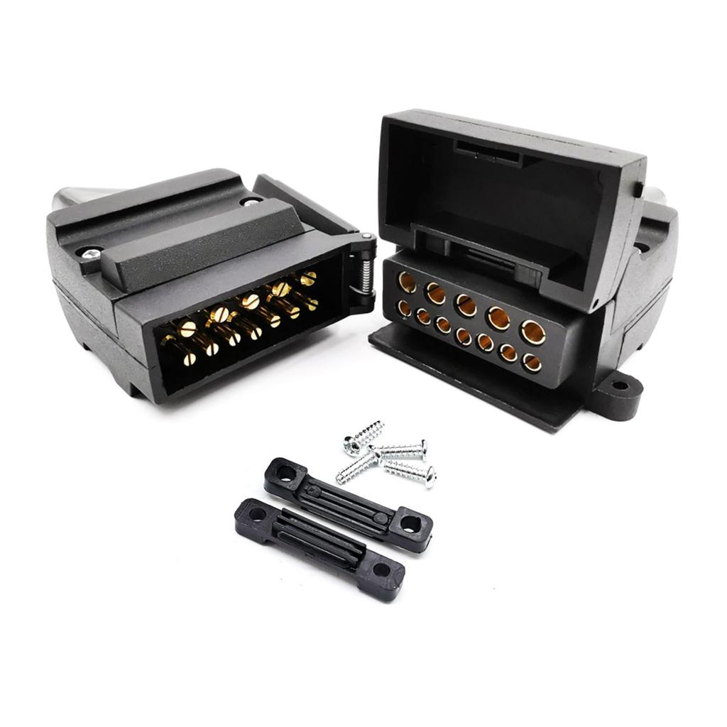 Priză plată pentru remorcă cu 12 pini 12 V 12 pini pentru mufă australiană pentru remorcă Mufă pentru remorcă Masculin Femeie Conector adaptor Mufă plată