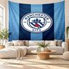 Arazzo da Parete Manchester City, Tessuto Morbido da Appendere, Sfondo Decorativo per Camera da Letto, Arte da Parete per la Casa