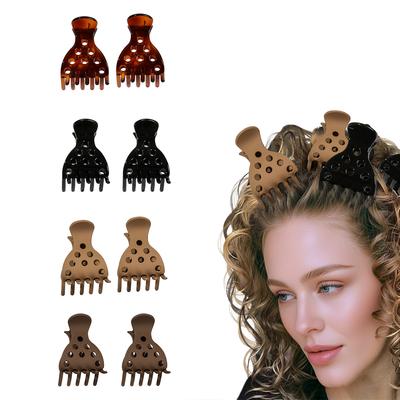 8 Stück Mattbraun Pferdeschwanzhalter Haarspangen Set, Dutt Haar Flechten Rutschfeste Krokodilklemmen Französische Haarspangen Für Frauen Dickes Haar