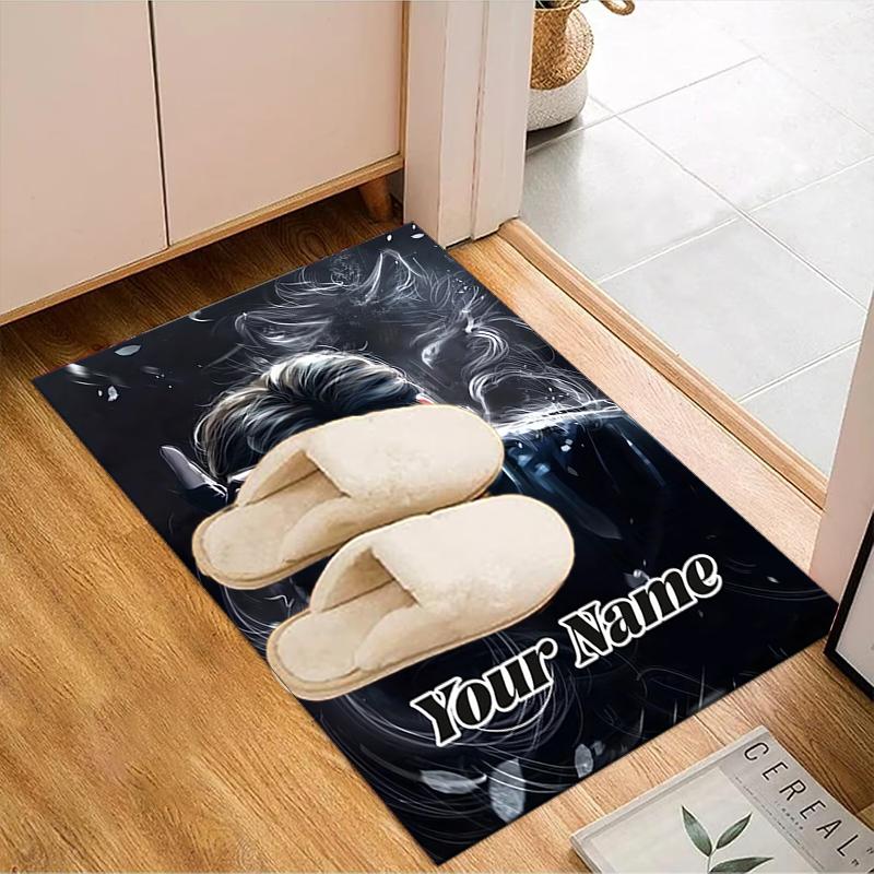 1PC Custom Name "Underwater Figure" Theme Floor Mat Ideal for Living Room, Game Rooms, Office, Bedroom, Floor Mat Playful Design