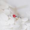 Zhenrong Wish Fresh Heart-Shaped Deep Blue Topaz Engagement Ring