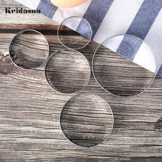 Puntos Kuchnia Wielofunkcyjna ze stali nierdzewnej 5 sztuk / zestaw Okrągła forma do ciastek Akcesoria do wykrawania ciastek