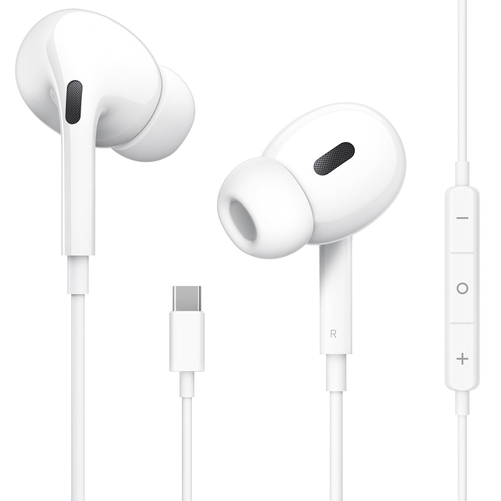 

Наушники Type-C [Первая в отрасли распродажа, Совместимы с iPhone 15] Проводные Hi-Fi наушники-вкладыши с микрофоном, Удобная посадка, Эргономичный дизайн,