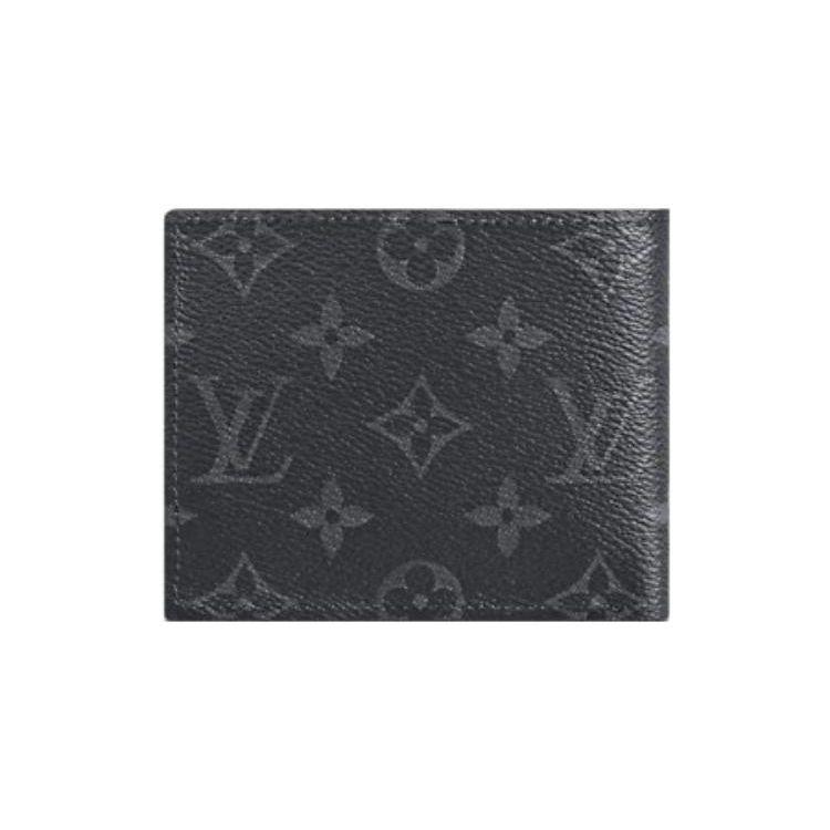 Louis Vuitton Marco Geldbörse Klassisch Monogramm Leinwand Und Leder Kurze Geldbörse Herren Geldbörsen Schwarz Grau M62545