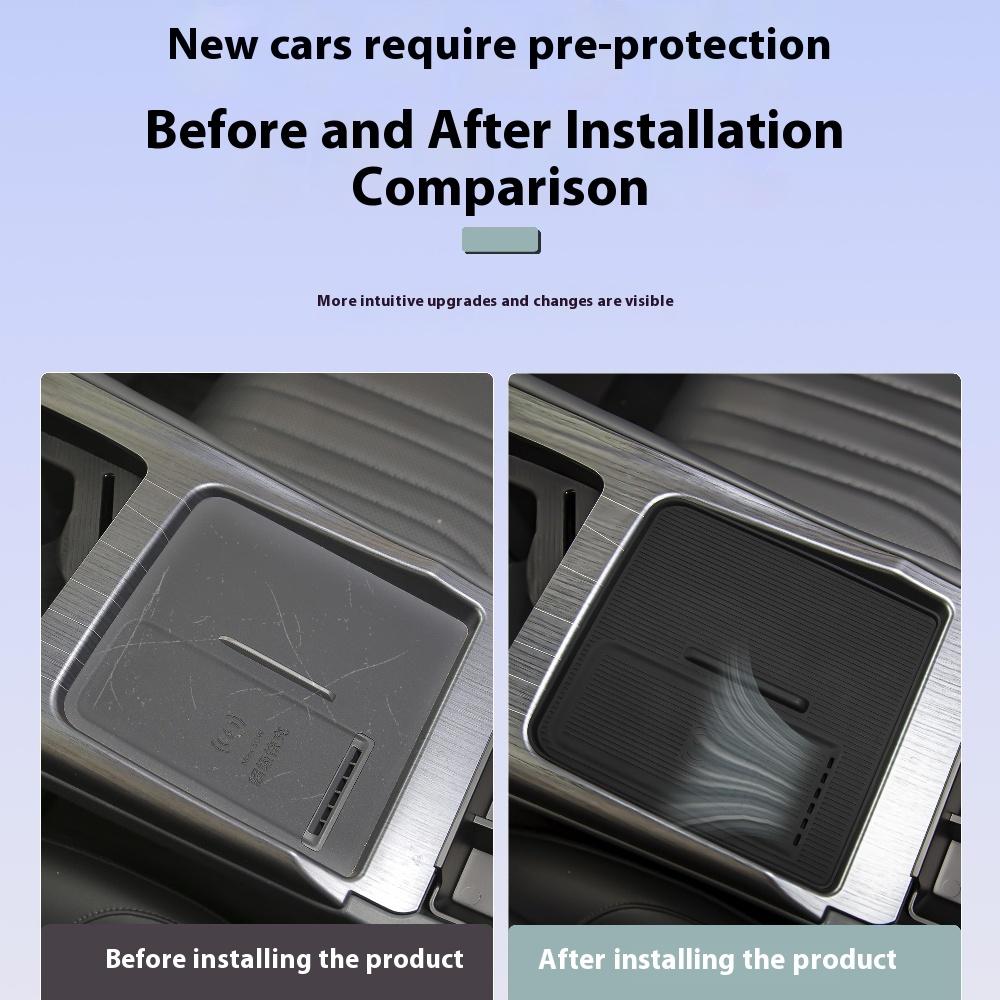 Fit For Geely EX5 Galaxy E5 Central Control Wireless Charging Silicone Pad Waterproof Scratch Resistant Dustproof Breathable Car