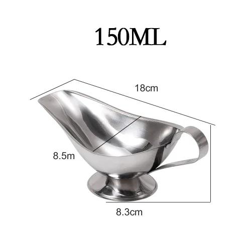 304 Stainless Steel Sauce Boat Steak Black Pepper Sauce Tableware Sauce Boat Tomato Juice Container Kitchen Restaurant Bar Tool