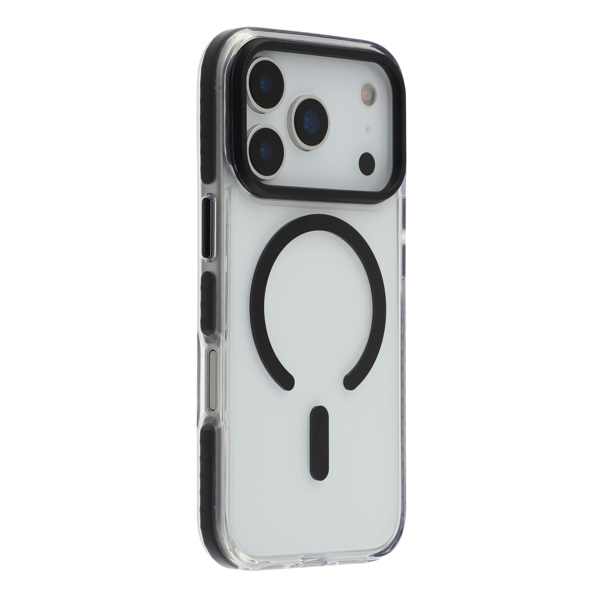 

For iPhone 17 Pro Max Case Compatible with MagSafe TPU + PC Clear Back Phone Cover B