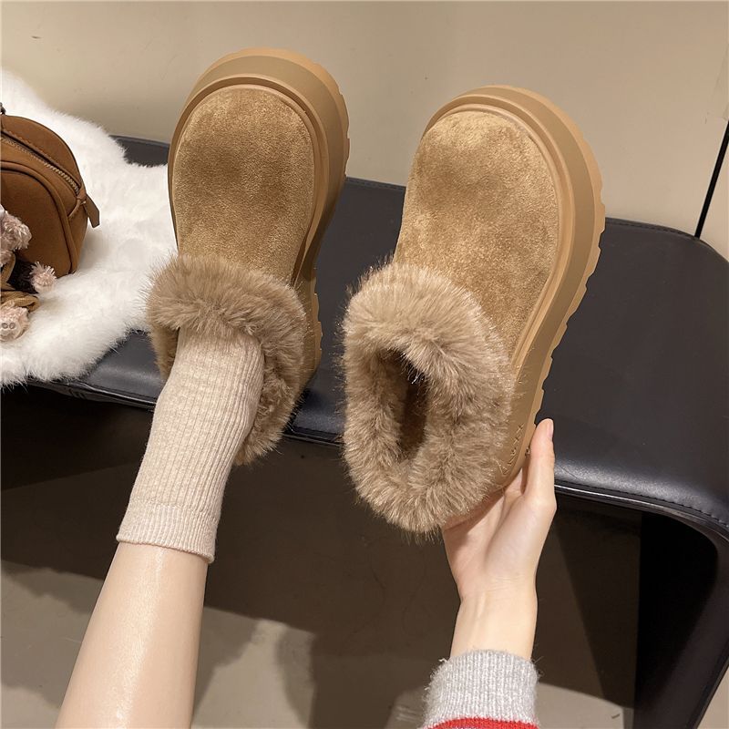 Women's Large Size Soft Elastic Winter Warm Cold Padded Snow Boots Non-slip Wear Outdoor Leisure Sports Cotton Boots